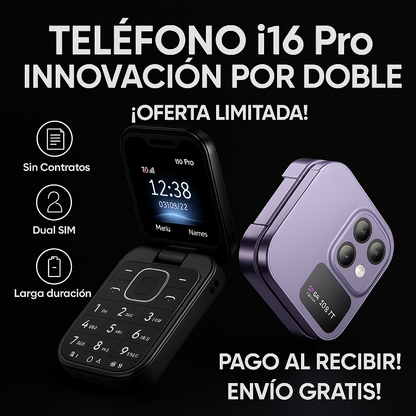 Teléfono i16 Pro – Tecnología 2 en 1 en tu Bolsillo ¡Oferta Limitada! 🔥