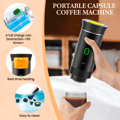 Cafetera Expresó Portátil Capsulas 3 en 1 Compatible con Nespresso Dolce Gusto y Café Molido